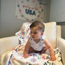  Personalized Patriotic USA Blanket - Custom Name 4th of July Holiday Memorial Day Summer