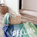  Personalized Boy Beach Towel with Custom Name - Retro