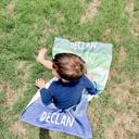 Personalized Boy Beach Towel with Custom Name - Retro