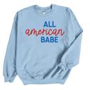  All American Babe 4th of July Sweatshirt