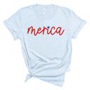 X-Small Light Blue Merica 4th of July T-Shirt