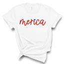 X-Small White Merica 4th of July T-Shirt
