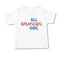 6-12M White All American Girl 4th of July T-Shirt - Baby