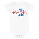 3-6M White All American Girl 4th of July T-Shirt - Baby Bodysuit