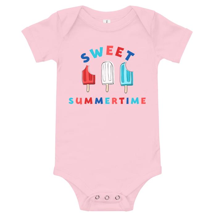 Sweet Summertime 4th of July T-Shirt - Baby Bodysuit