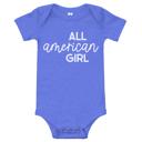 3-6M Blue All American Girl 4th of July T-Shirt - Baby Bodysuit