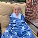  Personalized Patriotic Stars Blanket - Custom Name 4th of July Memorial Day Summer Holiday