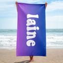  Personalized Beach Towel with Name, Packable Towel