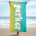  Personalized Beach Towel with Name, Packable Towel