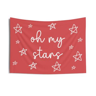 Oh My Stars Patriotic Banner Red - Memorial Day 4th of July Decoration Backdrop
