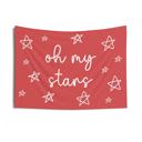  Oh My Stars Patriotic Banner Red - Memorial Day 4th of July Decoration Backdrop