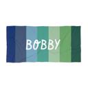 Blue Rainbow Kids 22x43 inches Custom Rainbow Beach Towel with Personalized Name - Retro Style