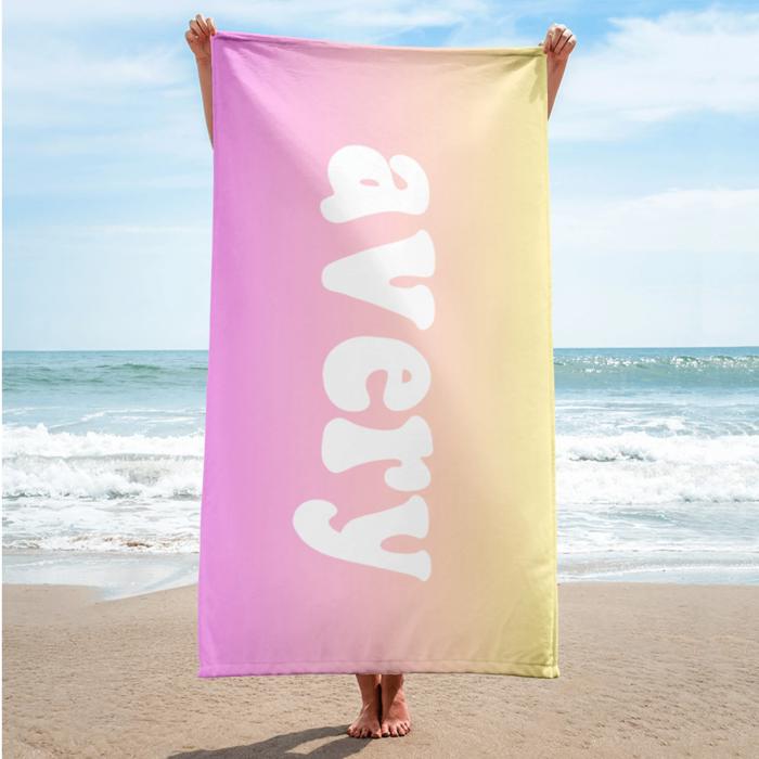 Bold Personalized Beach Towel with Name