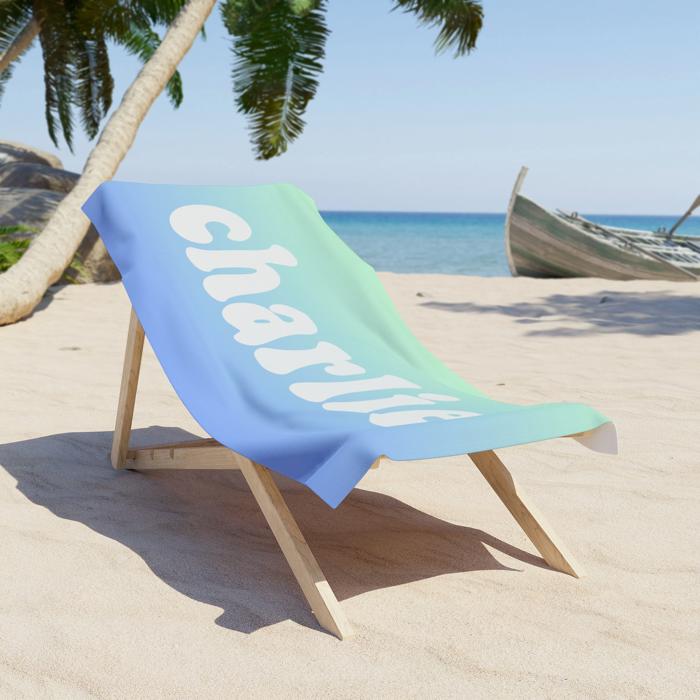 Bold Personalized Beach Towel with Name