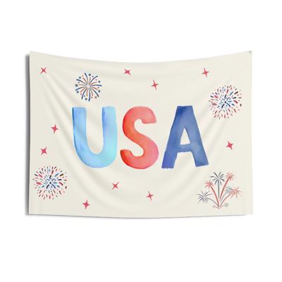 USA Patriotic Banner - Memorial Day and 4th of July Wall Decor and Backdrop