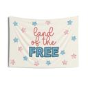  Land of the Free Patriotic Banner - 4th of July Memorial Day Decor and Backdrop