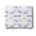  Personalized Patriotic USA Blanket - Custom Name 4th of July Holiday Memorial Day Summer