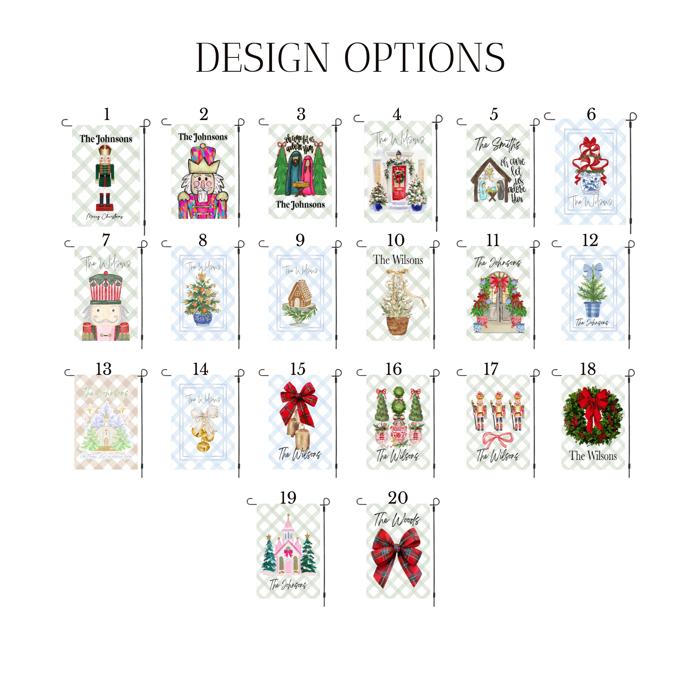 Christmas Double-sided Garden Flag - Nutcrackers, Bows & Bells