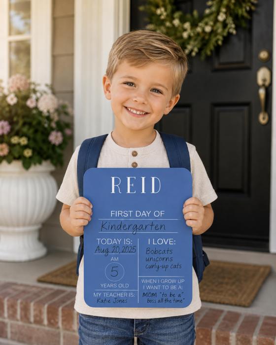 Personalized Back to School Board First Day and Last Day