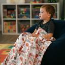 30x40 Minky Minky Personalized Fireman Truck Blanket