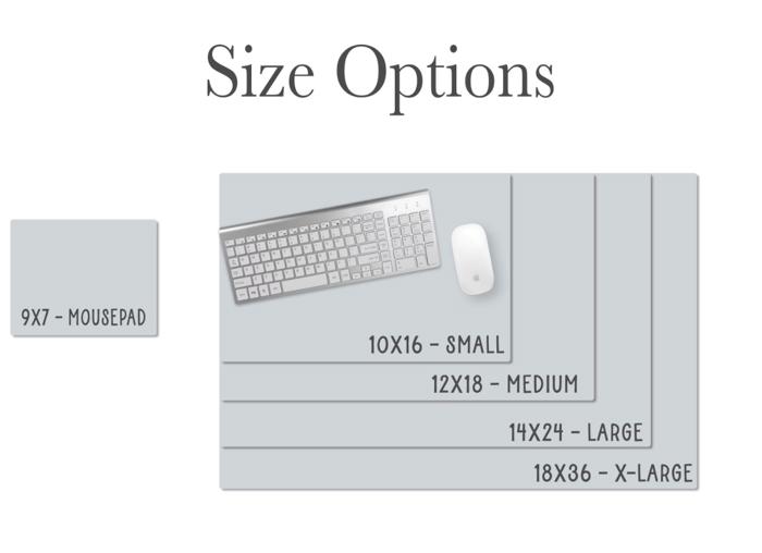 Personalized Desk Mat  - Cabana Stripes -  4 Sizes