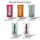 24" x 42" Seaside Classic Personalized Beach Towels - Retro Set 