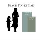30" x 60" Premium Blush Shore Personalized Pastel Stripes Beach Towel - Two Sizes - 24" x 42" (Small) 30" x 60"  (Premium)