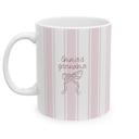 16 oz - Pink Mug Personalized Mothers Day Coffee Mug Striped Ceramic Mug with Name or Message