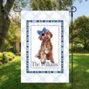 Design 1 - 12" x 18" Garden Flag Patriotic Pups - Personalized Garden Flags