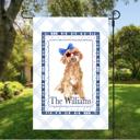 Design 2 - 12" x 18" Garden Flag Patriotic Pups - Personalized Garden Flags