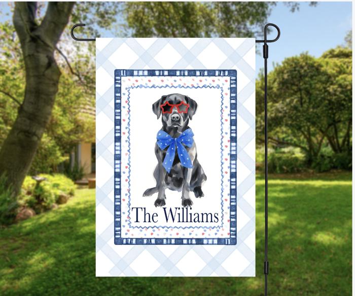 Patriotic Pups - Personalized Garden Flags