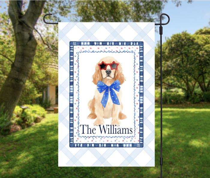 Patriotic Pups - Personalized Garden Flags