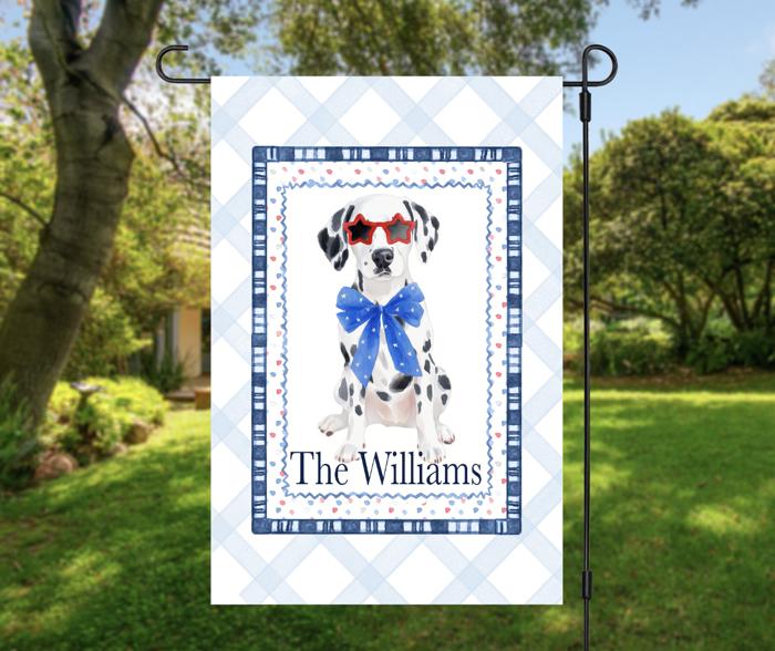 Patriotic Pups - Personalized Garden Flags
