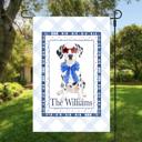 Design 6 - 12" x 18" Garden Flag Patriotic Pups - Personalized Garden Flags