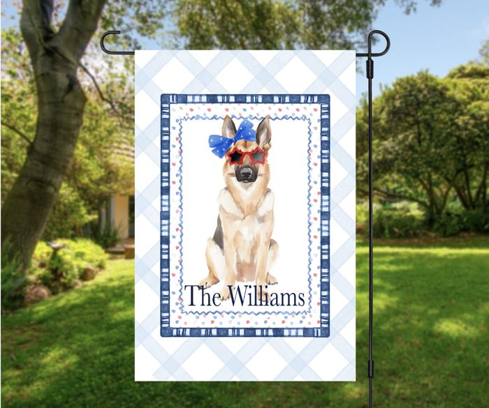 Patriotic Pups - Personalized Garden Flags