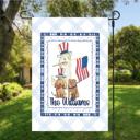 Design 8 - 12" x 18" Garden Flag Patriotic Pups - Personalized Garden Flags