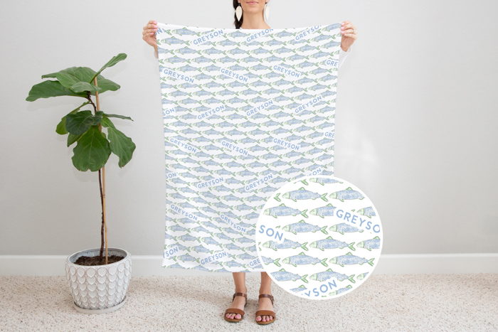 Personalized Fish Blanket