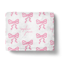  Baby Girl Bow Name Blanket - 3 Sizes