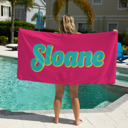  Personalized Beach Towels - Retro Set 