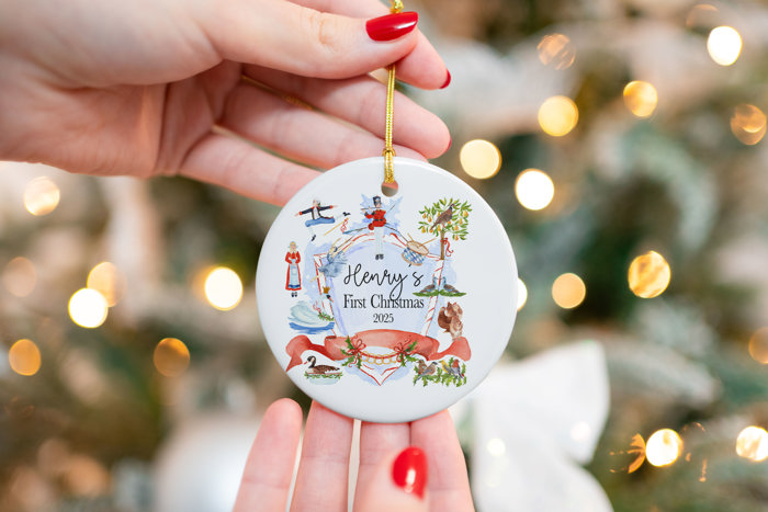 Personalized Christmas Ornament - Personalized Ceramic