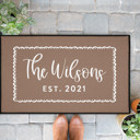  Custom Family Name Scallop Door Mat