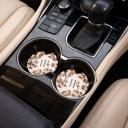  Personalized Animal Print Sandstone Car Coasters – Set of 2