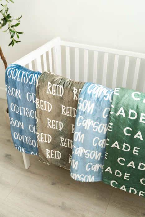 Baby/ Toddler Name Blanket - 30" x 40" 