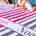  Personalized Beach Towel - Cabana Stripe