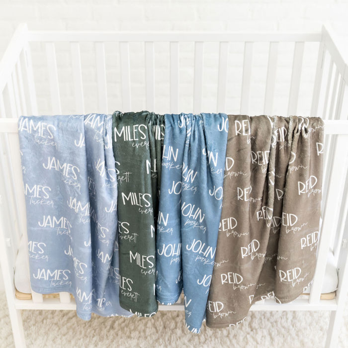 Minky Name Throw Blanket - 50x60 Minky