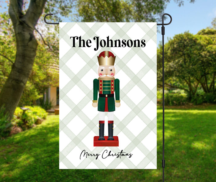 Christmas Double-sided Garden Flag - Nutcrackers, Bows & Bells