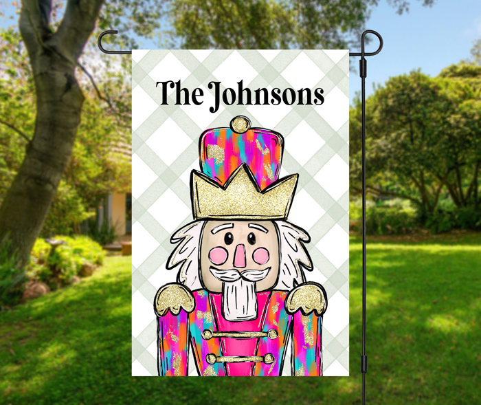 Christmas Double-sided Garden Flag - Nutcrackers, Bows & Bells