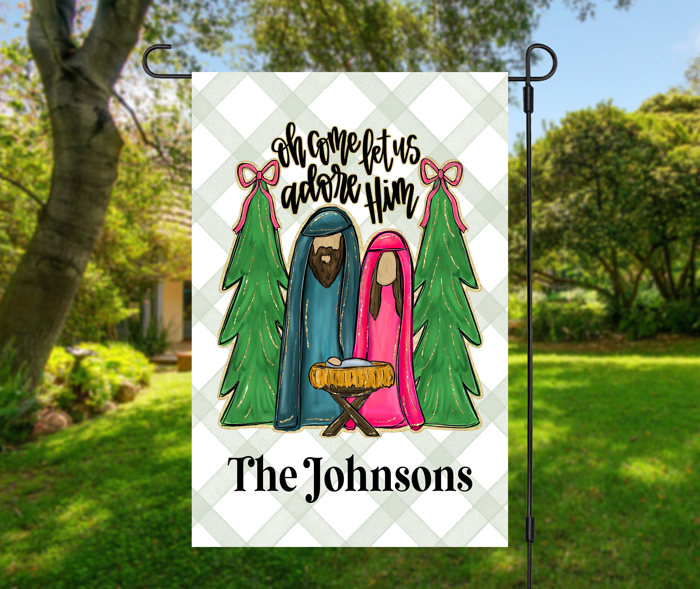 Christmas Double-sided Garden Flag - Nutcrackers, Bows & Bells