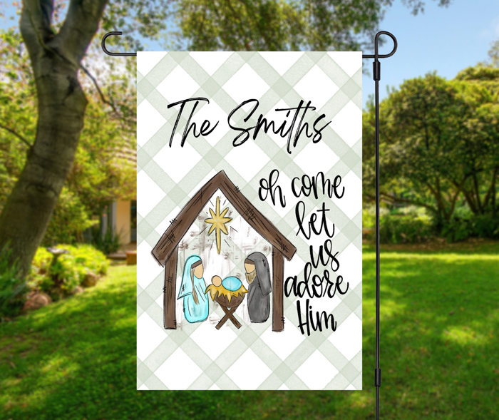 Christmas Double-sided Garden Flag - Nutcrackers, Bows & Bells