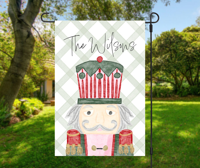 Christmas Double-sided Garden Flag - Nutcrackers, Bows & Bells